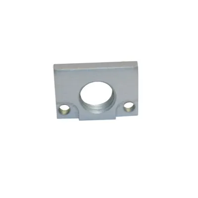 Barthelme Endkappe 62398605 | flach mit M8x1 Gewinde | Aluminium | 18,4x13x3mm | Kabeldurchführung | silbergrau