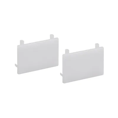 Barthelme Endkappen-Set 62399846 | Endkappe für Profilabdeckung 180° | 2 Stück opalweiß | Kunststoff | 30x9x22mm