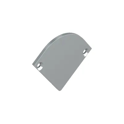 Barthelme Endkappen 62399796 | Aluminium eloxiert | 2 Stück inkl. 4 Schrauben | abgerundet | 42,3x33,6x2 mm | silber