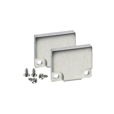 Barthelme Endkappen-Set 62398613 | für BARdolino Profil hoch | Aluminium eloxiert | 3mm | 2 Stück mit Schrauben