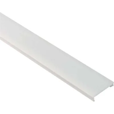 Barthelme Abdeckung für LED-Profile 62398212 | Diffusor Kunststoff flach | 2m | opalweiß | 15,8x3,8mm | symmetrisch