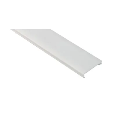 Barthelme Abdeckung für LED-Profile 62398212 | Diffusor Kunststoff flach | 2m | opalweiß | 15,8x3,8mm | symmetrisch