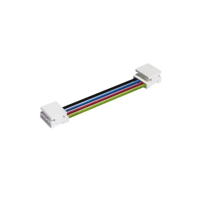Barthelme LED-Streifen Verbinder 50070204 | Eckverbinder 2-4-polig | 8mm | werkzeuglos | 3M Klebeband | Grau