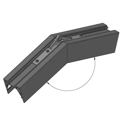 Barthelme Profilverbinder 62398807 | flexibel einstellbar für LED-Lichtlinien | Edelstahl | 100 mm | CATANIA V2