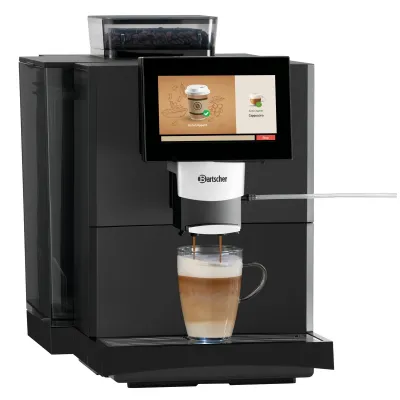 Bartscher Kaffeevollautomat Easy Plus 550 | 19 Bar | 550g Bohnen | 4L Tank | Touch | Stahlmahlwerk | Schwarz