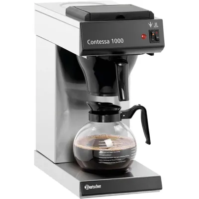 Bartscher Kaffeeautomat Contessa 1000 A190056 | 1,8L Glaskanne | 11 Tassen | Warmhaltefunktion | Edelstahl