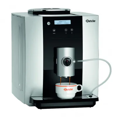 Bartscher Kaffeevollautomat Easy Black 250 | 1,8L | Kegelmahlwerk | Milchaufschäumer | 19 bar | Schwarz-Silber