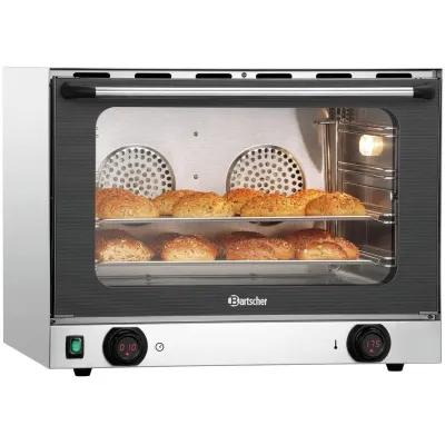 Bartscher Heißluftofen AT211-MDI A120792 | Konvektomat 4x 1/1 GN | Edelstahl | Umluft | 3000 W | Timer | Schwarz