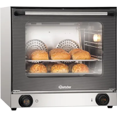 Bartscher Heißluftofen AT90-MDI / A120796 | digital | Umluft | Timer | 4 Einschübe | Edelstahl | silber