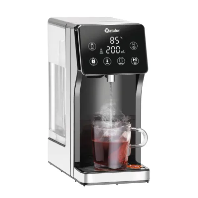 Bartscher Heißwasserbereiter D3000 200043 | 3L | 40–100°C | Touchbedienung | 6 Temperaturstufen | Edelstahl | Schwarz