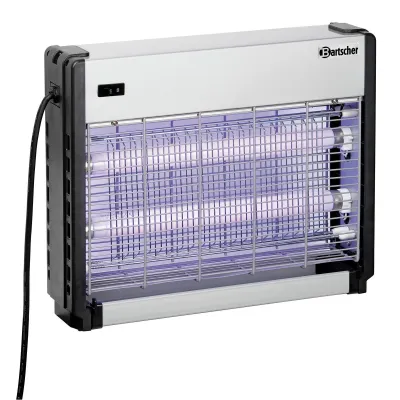 Bartscher Insektenvernichter IV-36 300314 | Elektrisch 33W | UV-Licht 2x10W | 10m Wirkbereich | Schwarz | 390x95x305mm