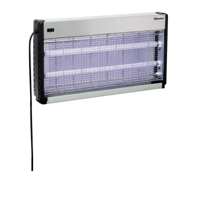 Bartscher Insektenvernichter IV-65 300317 | UV-Lichtfalle elektrisch | 45W | 2x20W | 645x100x365 mm | Edelstahl