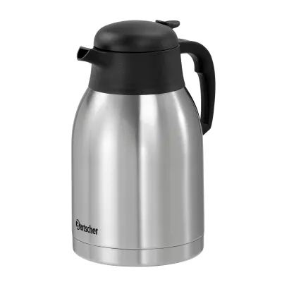 Bartscher Isolierkanne 190116 | 2L Thermoskanne Gastronomie | doppelwandig | Edelstahl | spülmaschinengeeignet