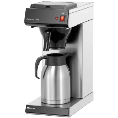 Bartscher Kaffeeautomat Contessa 1002 | 2L Filterkaffeemaschine mit Isolierkanne Edelstahl | 8 Min Brühzeit