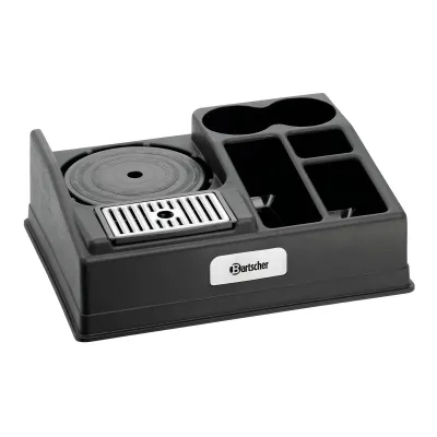Bartscher Kaffeestation 1190 | Kaffee-Organizer für Isolierkanne Ø19cm | 5 Fächer | verstellbar | Kunststoff/Edelstahl