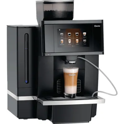 Bartscher Kaffeevollautomat KV1 Comfort | 23 Programme | Touchscreen | Festwasseranschluss | 6L Tank | Schwarz-Silber