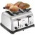 Bild: Bartscher Toaster TBRB40 100374 | 4-Scheiben | Edelstahl | 6 Bräunungsstufen | Brötchenaufsatz | breite Schlitze