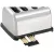 Bild: Bartscher Toaster TBRB40 100374 | 4-Scheiben | Edelstahl | 6 Bräunungsstufen | Brötchenaufsatz | breite Schlitze