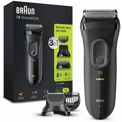 Braun Barttrimmer BT3411 | Haarschneider & Bartschneider | 40 Längeneinstellungen 0,5-20 mm | Akku | abwaschbar