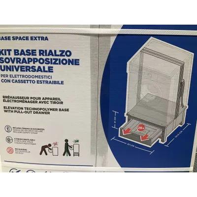 Base Space Extra für Kühlschrank Meliconi 656144 Schublade, grau/weiß