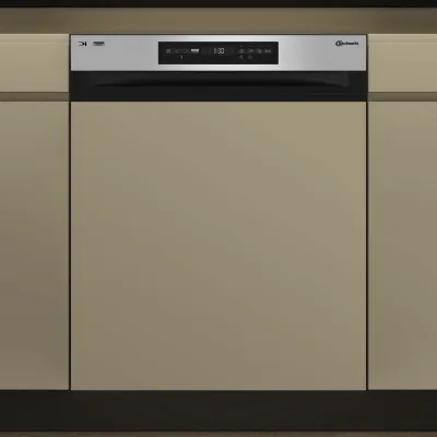 Bauknecht Geschirrspüler teilintegriert BKSV1 PAM | 60 cm | 15 Maßgedecke | Energieklasse A | 38 dB | Edelstahloptik