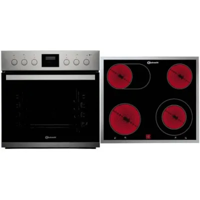 Bauknecht HEKO H300 Herd-Set | 60cm Glaskeramik-Kochfeld | Hydrolyse | 65l | A | Edelstahl