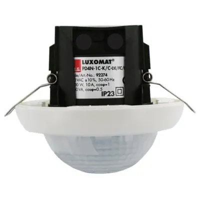 B.E.G. Bewegungsmelder PD4N-1C-K-DE | 360° Decke PIR Sensor Korridor | 20m Reichweite | IP23 | weiß