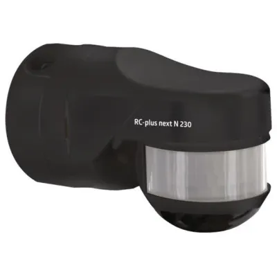 BEG Bewegungsmelder RC-plus next N 230 | 230° Erfassungsbereich | Unterkriechschutz | IP54 | 20 m Reichweite | Schwarz