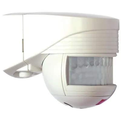 B.E.G. Bewegungsmelder LC-Click 200 | 91102 | PIR Sensor | 200° | Wandmontage | IP44 | 12m Reichweite | Weiß