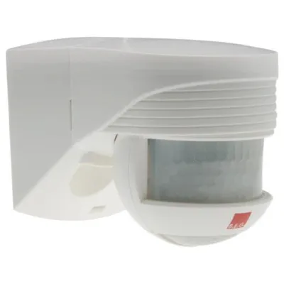 BEG Bewegungsmelder LC-Click-N 200 91002 | 200° Erfassung | 12m Reichweite | IP44 | Aufputz | Unterkriechschutz | weiß