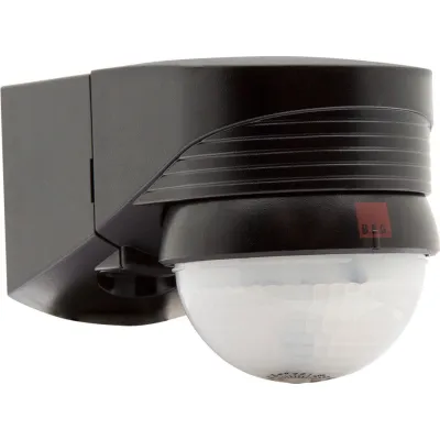 B.E.G. Bewegungsmelder LC-plus 280 | 280° Erfassungswinkel | 16m Reichweite | IP54 | Aufputz | Wandmontage | schwarz