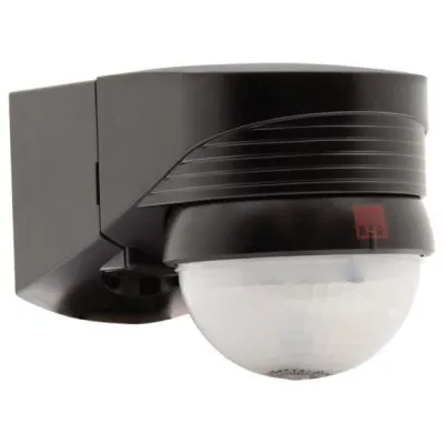 B.E.G. Bewegungsmelder LC-plus 280 | 280° Erfassungswinkel | 16m Reichweite | IP54 | Aufputz | Wandmontage | schwarz