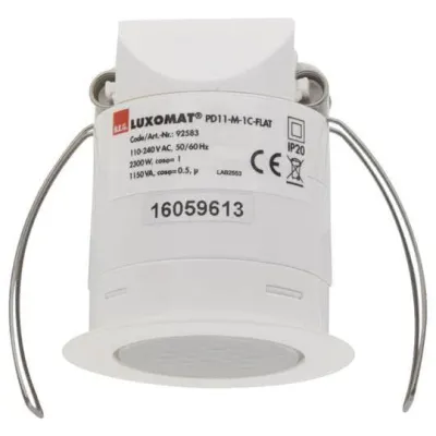 B.E.G. Präsenzmelder PD11-M-1C-FLAT-DE 92583 | flach 0,85mm | 360° Erfassung | UP-Montage | 9m Reichweite | IP20 | weiß