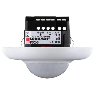 B.E.G. Präsenzmelder PD2-S-UP 92156 | 360° Erfassungsbereich | Unterputz | Slave | Reichweite 10 m | IP20 | Weiß