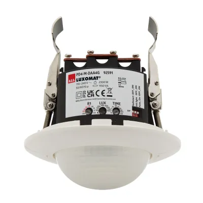 B.E.G. Präsenzmelder PD4-M-DAA4G-DE | DALI 360° Bewegungserkennung | 24m Reichweite | 4 Kanäle | Deckeneinbau | weiß