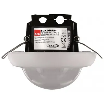 B.E.G. Präsenzmelder PD4N-M-DACO DALI-2 93460 | DALI-2 zertifiziert | 360° Erfassung | 24m Reichweite | weiß