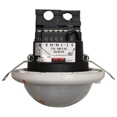 B.E.G. Präsenzmelder PD4-M-1C-K-DE 92586 | 360° Deckeneinbau | Korridor-Sensor | Potentialfreier Kontakt | IP20 | Weiß