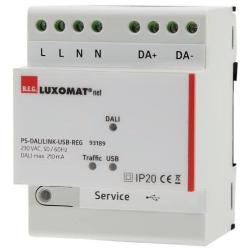 Bild: BEG PS-DALILINK-USB-REG Spannungsversorgung DALI 4TE 210mA LED