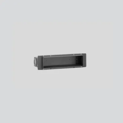 BEGA Einbaugehäuse 10425 für Wandeinbauleuchten | 310x80x90 mm | Aluminium & glasfaserverstärkter Kunststoff | graphit
