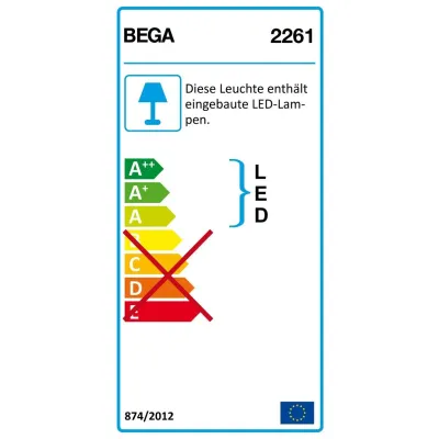 BEGA LED-Wandleuchte 22261K3 | 6,6W | 540lm | 3000K warmweiß | gerichtetes Licht | IP64 | Aluminium | graphit grau