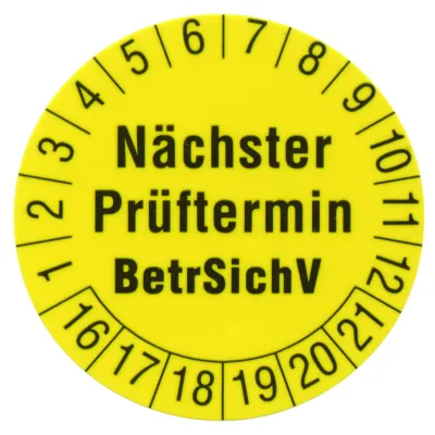 Beha-Amprobe Prüfetiketten FTC00001239D 30mm | 250 Stück | selbstklebend | gelb | zur Kennzeichnung geprüfter Prüflinge