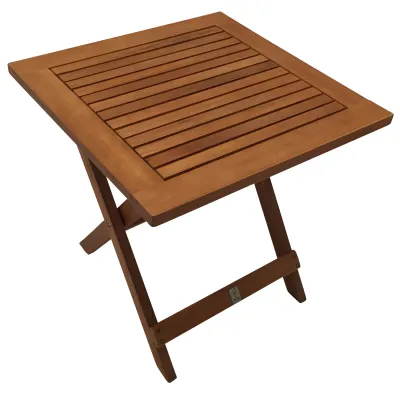 FRG Beistelltisch Java 45x45cm | Klapptisch quadratisch | Akazienholz FSC® | geölt | modern | Küche & Haushalt