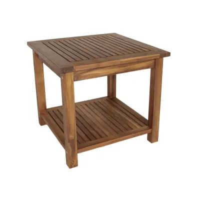 FRG Beistelltisch Kronach 50x50x45cm | Akazienholz geölt FSC-zertifiziert | quadratisch | modern | natur