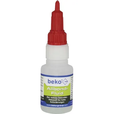 beko Sekundenkleber Allbond-Fluid 26120 | Cyanacrylat Klebstoff | 1-Komponente | 20g | transparent | Drehverschluss