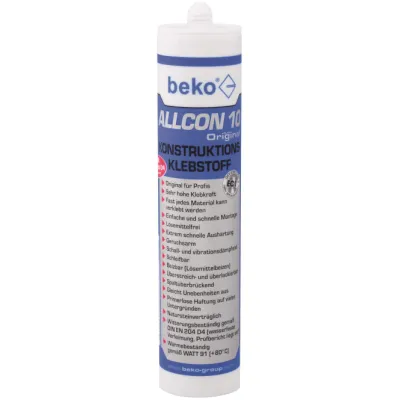 BEKO Konstruktionsklebstoff Allcon 10 260100310 | 310ml Kartusche | witterungsbeständig D4 | lösemittelfrei | beige