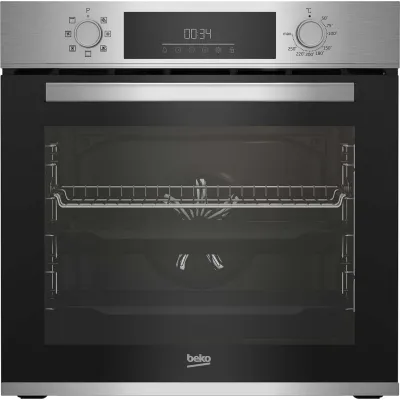 Beko Einbau-Backofen BBIM12300X | 60 cm | 72 l | 8 Heizarten | SteamShine | Energieeffizienz A | Edelstahl