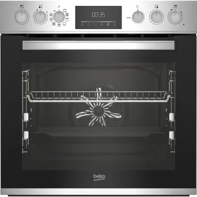 Beko Einbau-Herdset BBUM12320XMPE | Multifunktionsofen 72L | Pyrolyse | Glaskeramik-Kochfeld 4 Zonen | A+ | Edelstahl