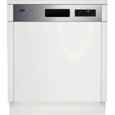 Beko Einbau-Geschirrspüler BDSN25530X | teilintegriert 60 cm | 15 Maßgedecke | Besteckschublade | Watersafe+ | Edelstahl