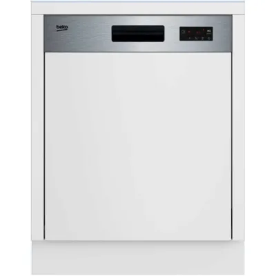 Beko Einbau-Geschirrspüler BDSN15430X | teilintegriert 60 cm | 14 Maßgedecke | 5 Programme | SelfDry | Edelstahl