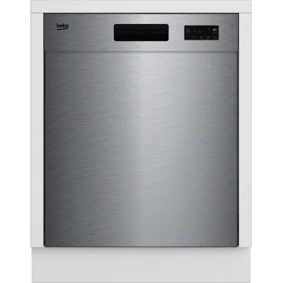 Beko Unterbau-Geschirrspüler BDUN15430X | 60 cm | 14 Maßgedecke | 5 Programme | Edelstahl | Energieeffizienz D | 48 dB